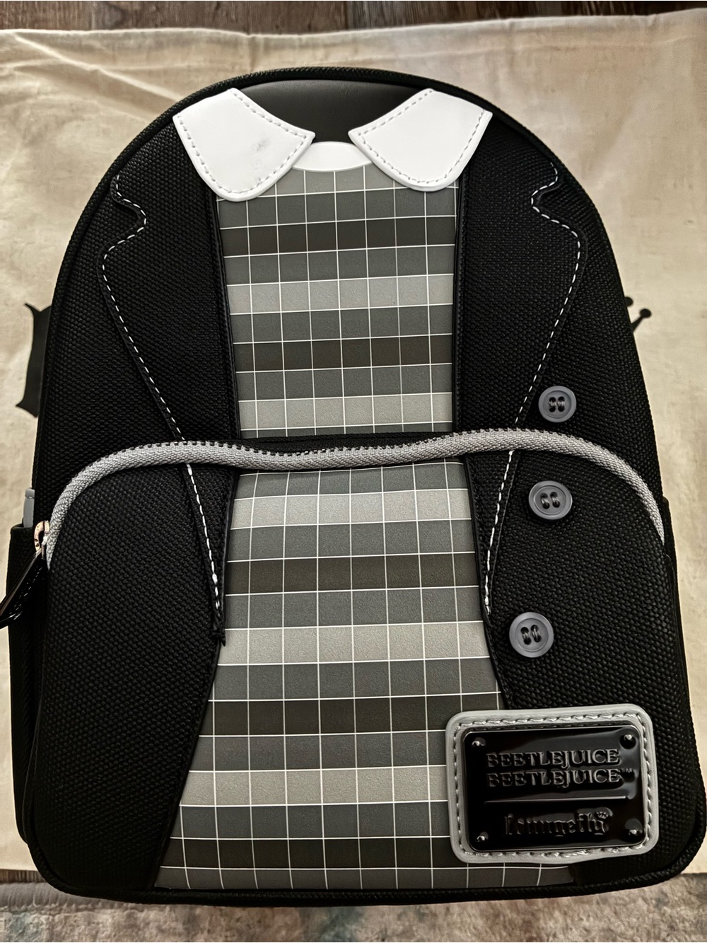 Loungefly Black & White Beetlejuice Beetlejuice Backpack